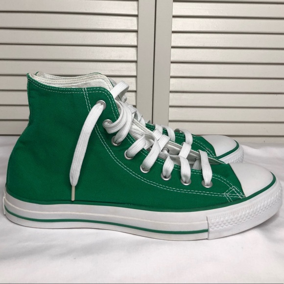 Green Chuck Taylor Converse High Tops, 10.5 M - Picture 7 of 8